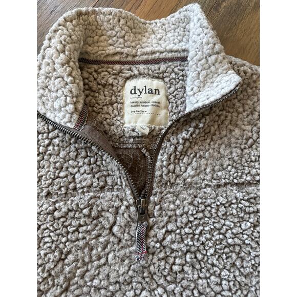 DYLAN Los Angeles Faux Fur 1/4 Zip Frosty Tip Pullover (M) - Picture 3 of 4